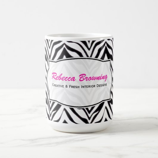 Personalisiert: Zebra-Tasse Kaffeetasse (Mittel)