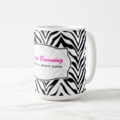 Personalisiert: Zebra-Tasse Kaffeetasse (VorderseiteRechts)