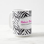 Personalisiert: Zebra-Tasse Kaffeetasse (Vorderseite Links)