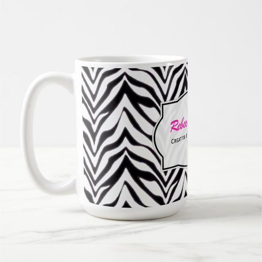 Personalisiert: Zebra-Tasse Kaffeetasse (Links)