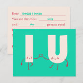 Personalisiert - Zeichenketten Postkarte (Vorne/Hinten)