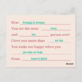 Personalisiert - Zeichenketten Postkarte (Rückseite)