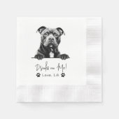 Personalisiert Zeichnend Getränke für den Hund Serviette (Vorderseite)