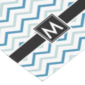 Personalisiert Zickzack Zigzag Aqua Blue Kurzer Tischläufer (Ecke)