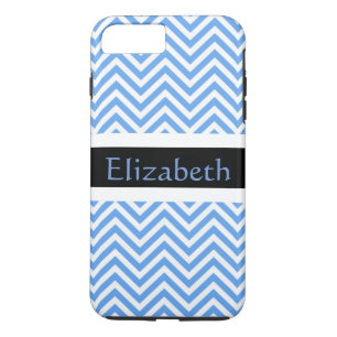 Personalisiert Zigzag Zickzack Muster Blau & Weiß Case-Mate iPhone Hülle