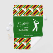 Personalisiert ZIMBABWE FLAG Golfhandtuch (Insitu)