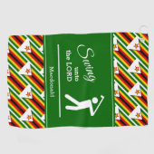 Personalisiert ZIMBABWE FLAG Golfhandtuch (Horizontal)