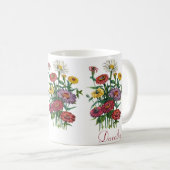 Personalisiert Zinnias Kaffeetasse (VorderseiteRechts)