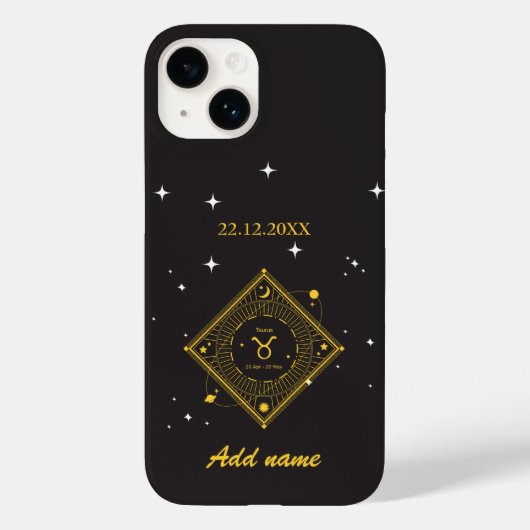 Personalisiert Zodiac Individuelle Name Taurus Case-Mate iPhone Hülle (Rückseite)