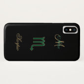 Personalisiert Zodiac Sign Scorpio iPhone X Fall Case-Mate iPhone Hülle (Rückseite (Horizontal))