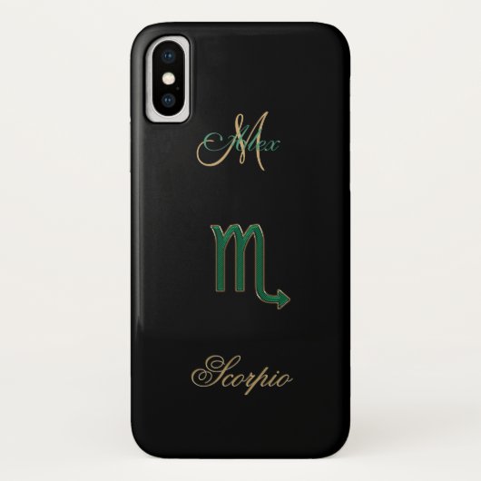 Personalisiert Zodiac Sign Scorpio iPhone X Fall Case-Mate iPhone Hülle (Rückseite)