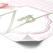 Personalisiert Zoey Baby Girl Kinderzimmer Bow&Gin Fotodruck (Ecke)