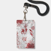 Personalisiert Zombie Apokalypse Blood Lanyard Ausweis (Rückseite mit Lanyard)