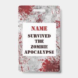 Personalisiert Zombie Apokalypse Blood Lanyard Ausweis