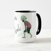 Personalisiert Zombie Creepin' it Real Tasse (VorderseiteRechts)