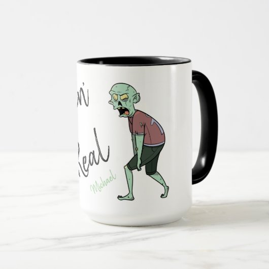 Personalisiert Zombie Creepin' it Real Tasse (VorderseiteRechts)