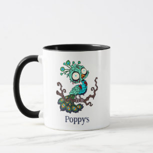 Personalisiert Zombie Peacock Tasse