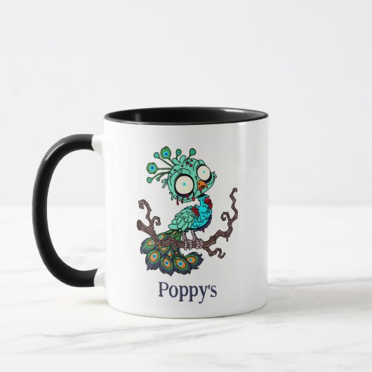 Personalisiert Zombie Peacock Tasse (Links)