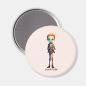 Personalisiert Zoombie Halloween Magnet (Vorderseite/Rückseite)