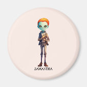 Personalisiert Zoombie Halloween Magnet (Vorne)