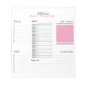 Personalisiert zu erledigende Tagesplaner Notizblock (Vorderseite)