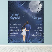 Personalisiert zu meinem Freund Blanket Leinwanddruck (Insitu (Holzboden))