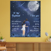 Personalisiert zu meinem Freund Blanket Leinwanddruck (Insitu (Wohnzimmer))