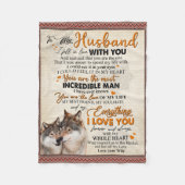 Personalisiert zu meinem Mann aus Ehefrau Poster, Fleecedecke (Vorderseite)