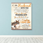 Personalisiert zu meinem Mann aus Ehefrau Poster, Leinwanddruck (Insitu (Holzboden))