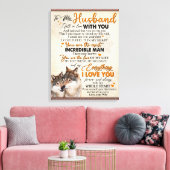 Personalisiert zu meinem Mann aus Ehefrau Poster, Leinwanddruck (Insitu (Wohnzimmer))