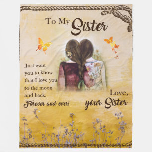Personalisiert zu meinem Schwester Blanket Fleecedecke