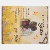 Personalisiert zu meinem Schwester Blanket Fleecedecke (Vorderseite (Horizontal))