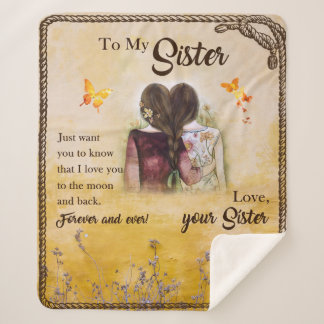 Personalisiert zu meinem Schwester Blanket Sherpadecke