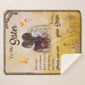 Personalisiert zu meinem Schwester Blanket Sherpadecke (Vorderseite (Horizontal))