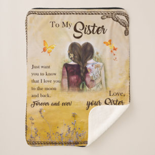 Personalisiert zu meinem Schwester Blanket Sherpadecke