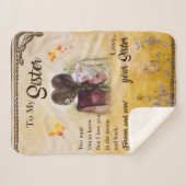 Personalisiert zu meinem Schwester Blanket Sherpadecke (Vorderseite (Horizontal))