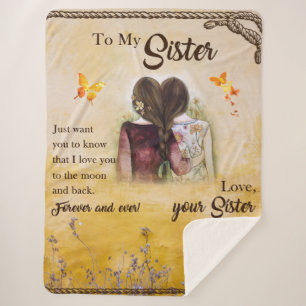 Personalisiert zu meinem Schwester Blanket Sherpadecke