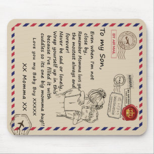 Personalisiert zu meinem Sohn, Brief von der Mama, Mousepad