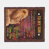 Personalisiert zu meinem Sohn Löwe, Liebe Brief vo Fleecedecke (Vorderseite (Horizontal))