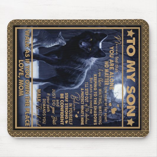 Personalisiert zu meinem Sohn, Sohn zum Geburtstag Mousepad (Vorne)