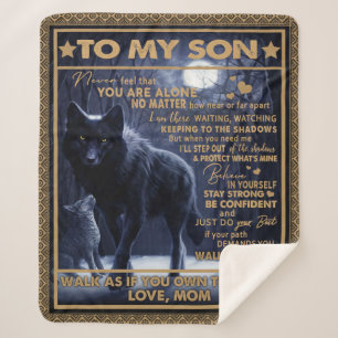 Personalisiert zu meinem Sohn, Son Birthday Gesche Sherpadecke