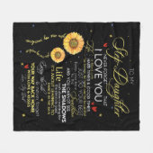 Personalisiert zu meinem "Step-Daughter Blanket" Fleecedecke (Vorderseite (Horizontal))