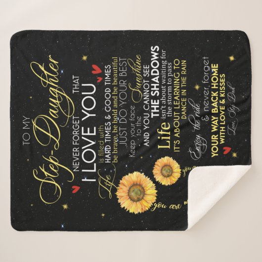 Personalisiert zu meinem "Step-Daughter Blanket" Sherpadecke (Vorderseite (Horizontal))