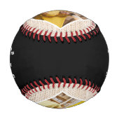 Personalisiert zu meinem Vater Custom 4 FotoCollag Baseball (Rückseite)