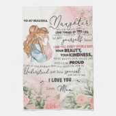 Personalisiert zu meinem wunderschönen Töchterblan Geschirrtuch (Vertikal)