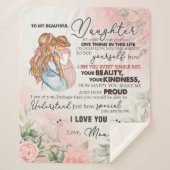 Personalisiert zu meinem wunderschönen Töchterblan Sherpadecke (Vorderseite)