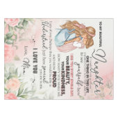 Personalisiert zu meinem wunderschönen Töchterblan Tischdecke (Vorderseite (Horizontal))