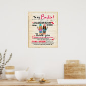 Personalisiert zu meinen Bestie, Freunde Geschenk Poster (Küche)