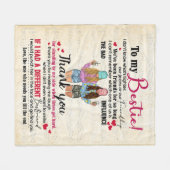 Personalisiert zu meinen Bestie für das Geschenk d Fleecedecke (Vorderseite (Horizontal))