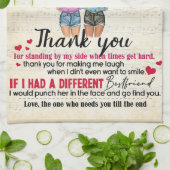 Personalisiert zu meinen Bestie für das Geschenk d Geschirrtuch (Gefaltet)